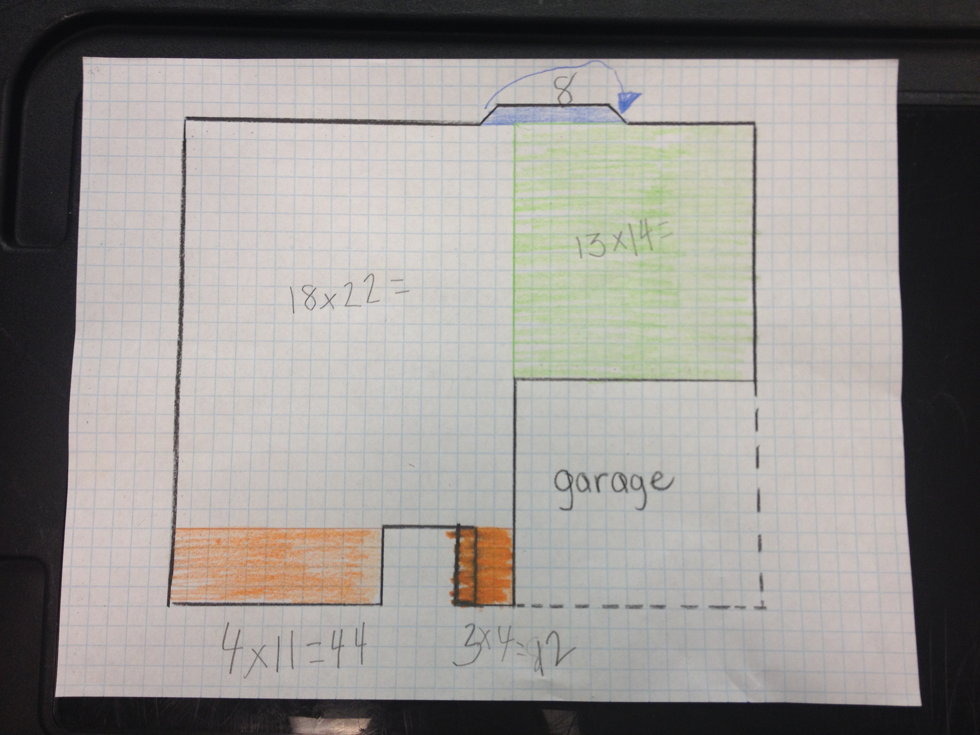 Use of graph paper to represent their house
