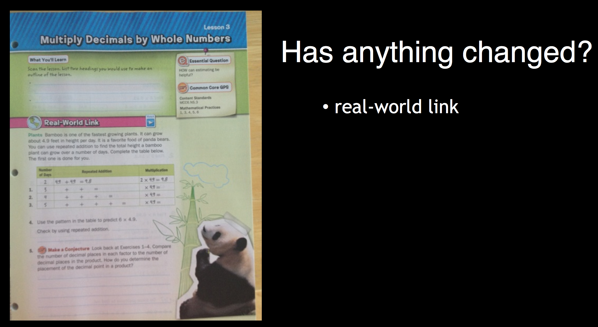 The picture of the panda validates the real-world-ness of the problem